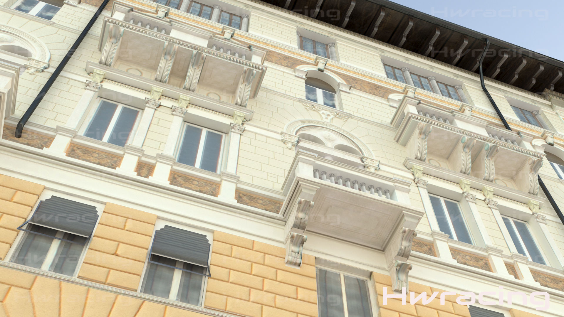 Palace Ponterosso place Trieste 3D model_2