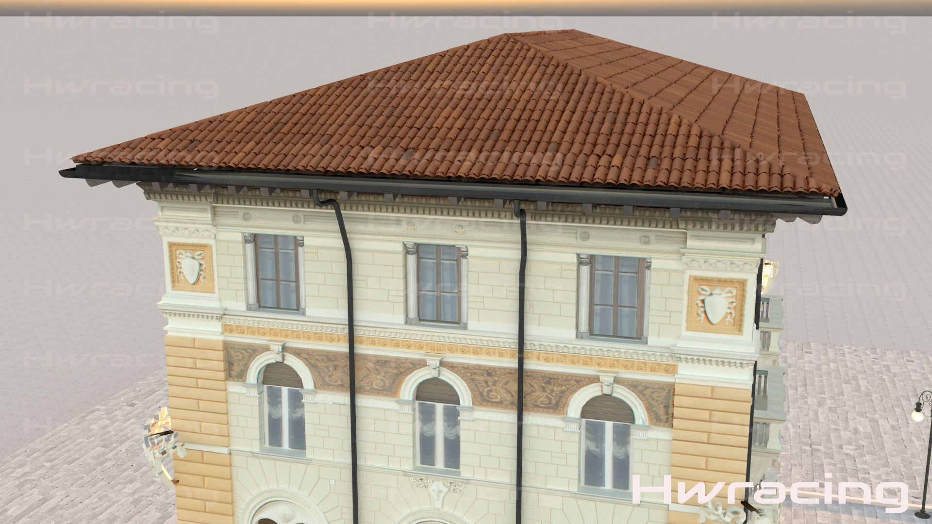 Palace Ponterosso place Trieste 3D model_3