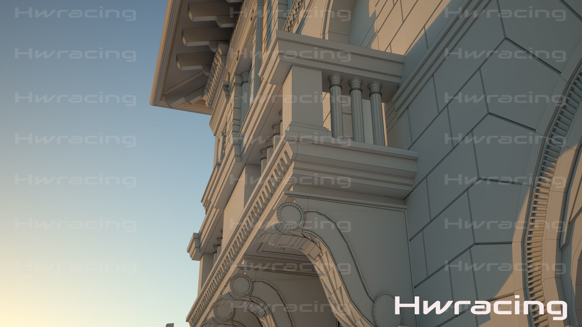Palace Ponterosso place Trieste 3D model_13