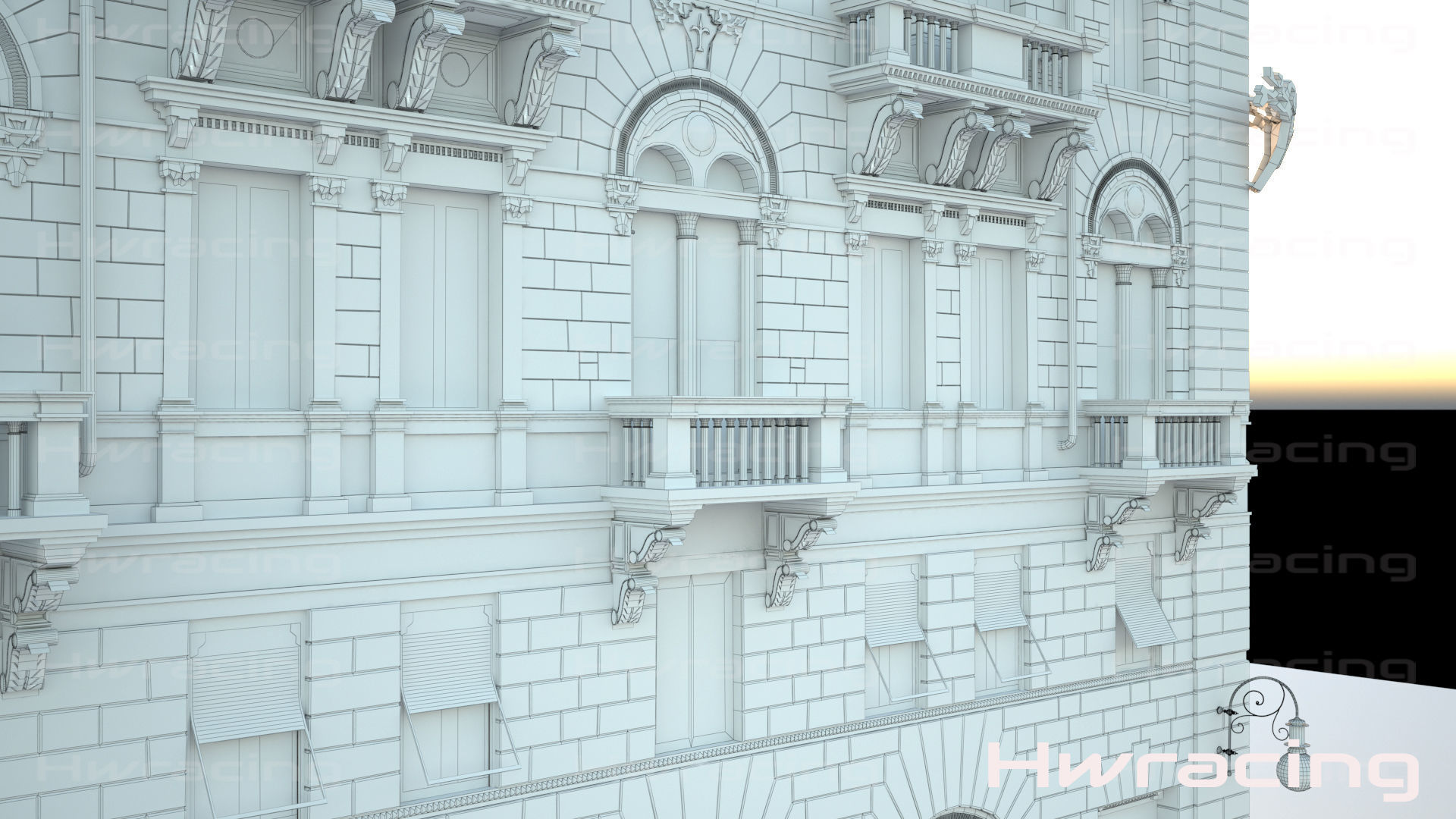 Palace Ponterosso place Trieste 3D model_9