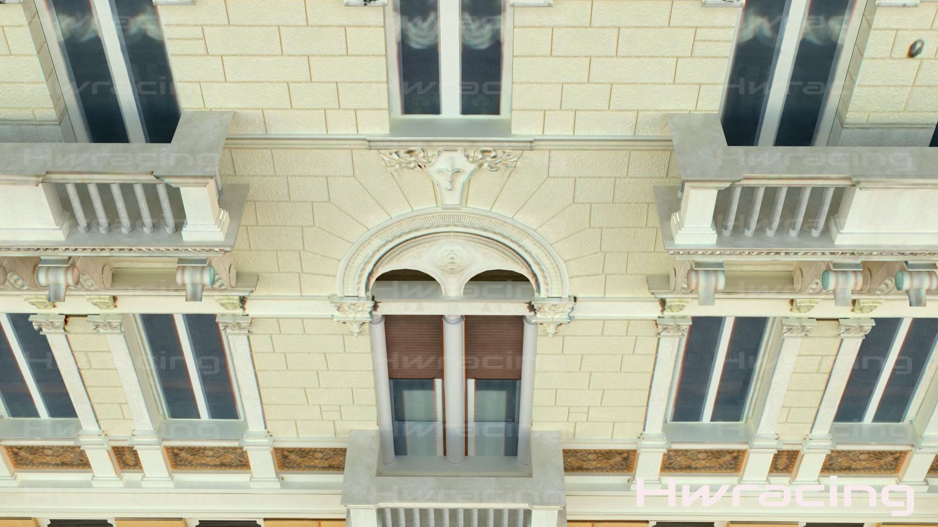 Palace Ponterosso place Trieste 3D model_1