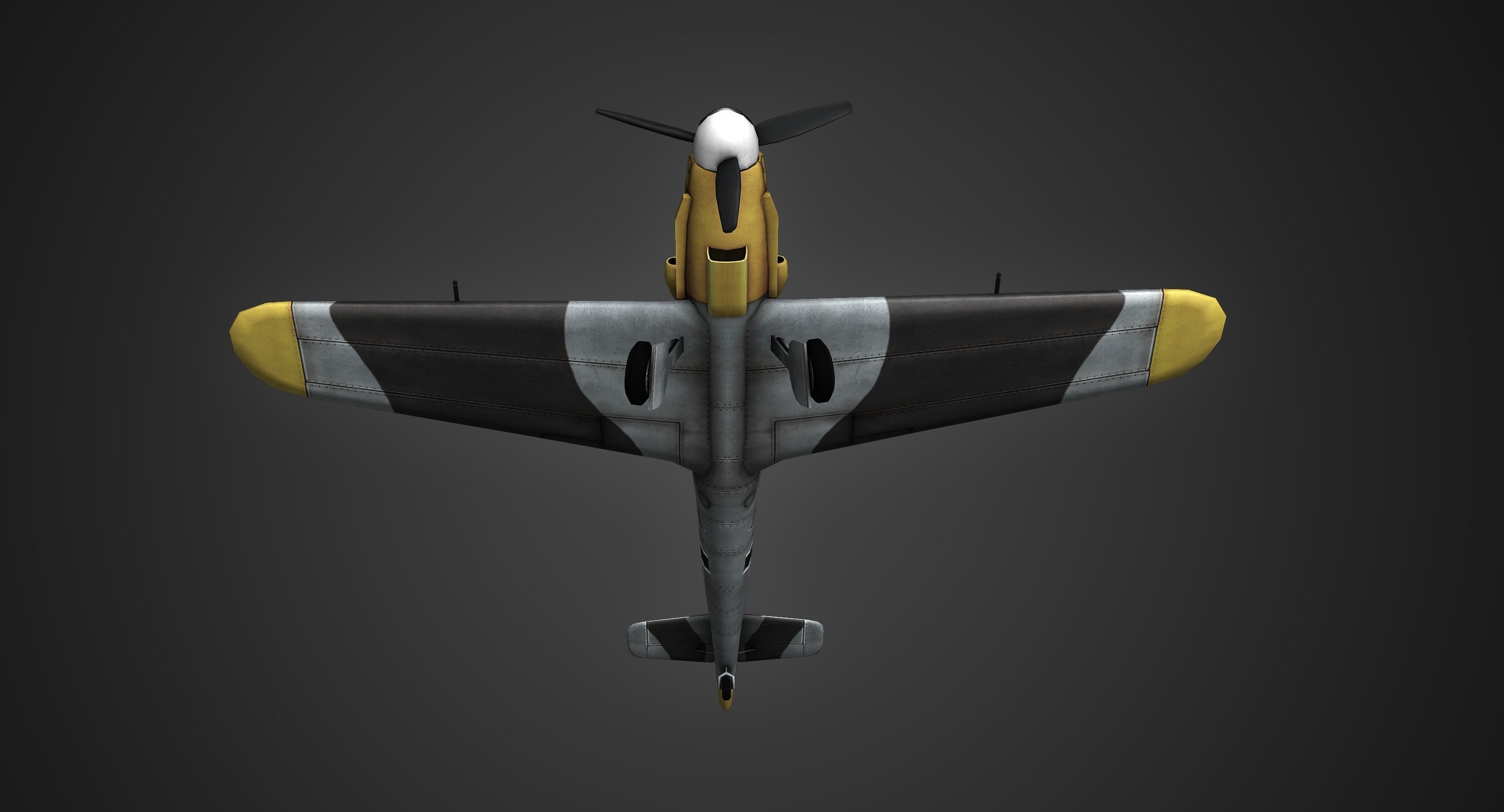 Messerschmitt Bf 109 Low-poly 3D model_5