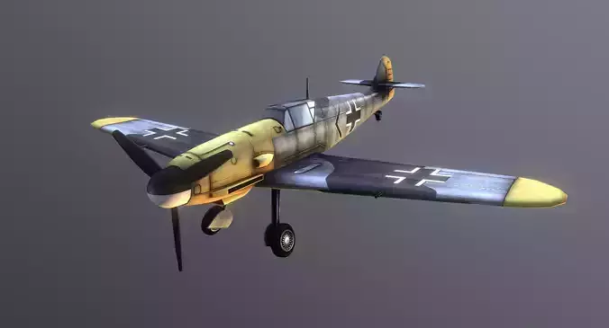 Messerschmitt Bf 109 Low-poly 3D model