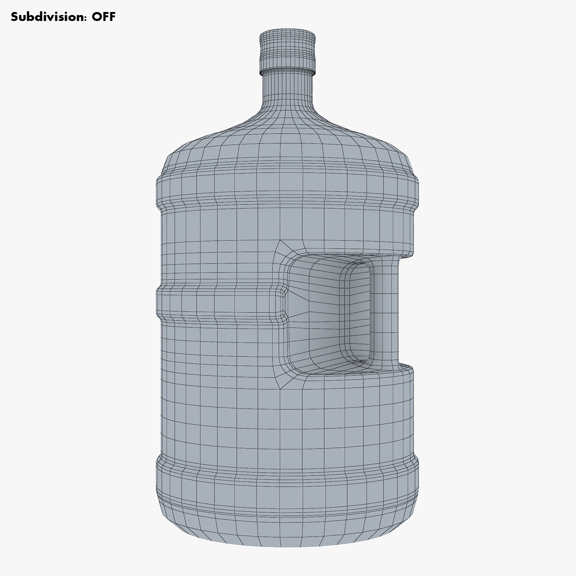 Water Bottle Container v 1 3D model_7