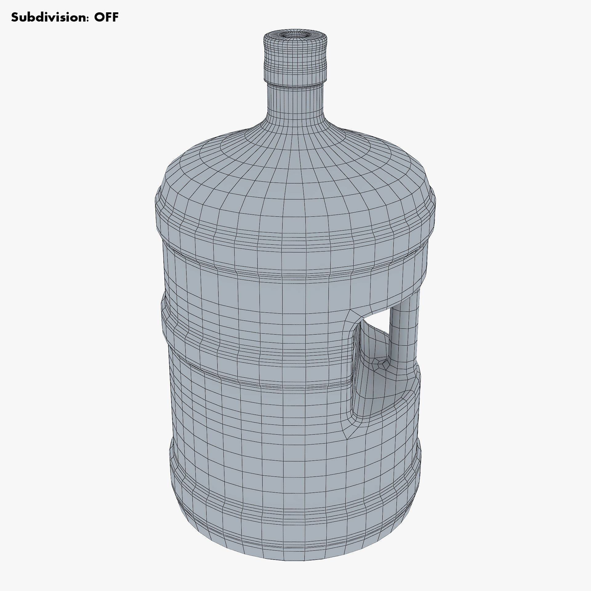 Water Bottle Container v 1 3D model_15