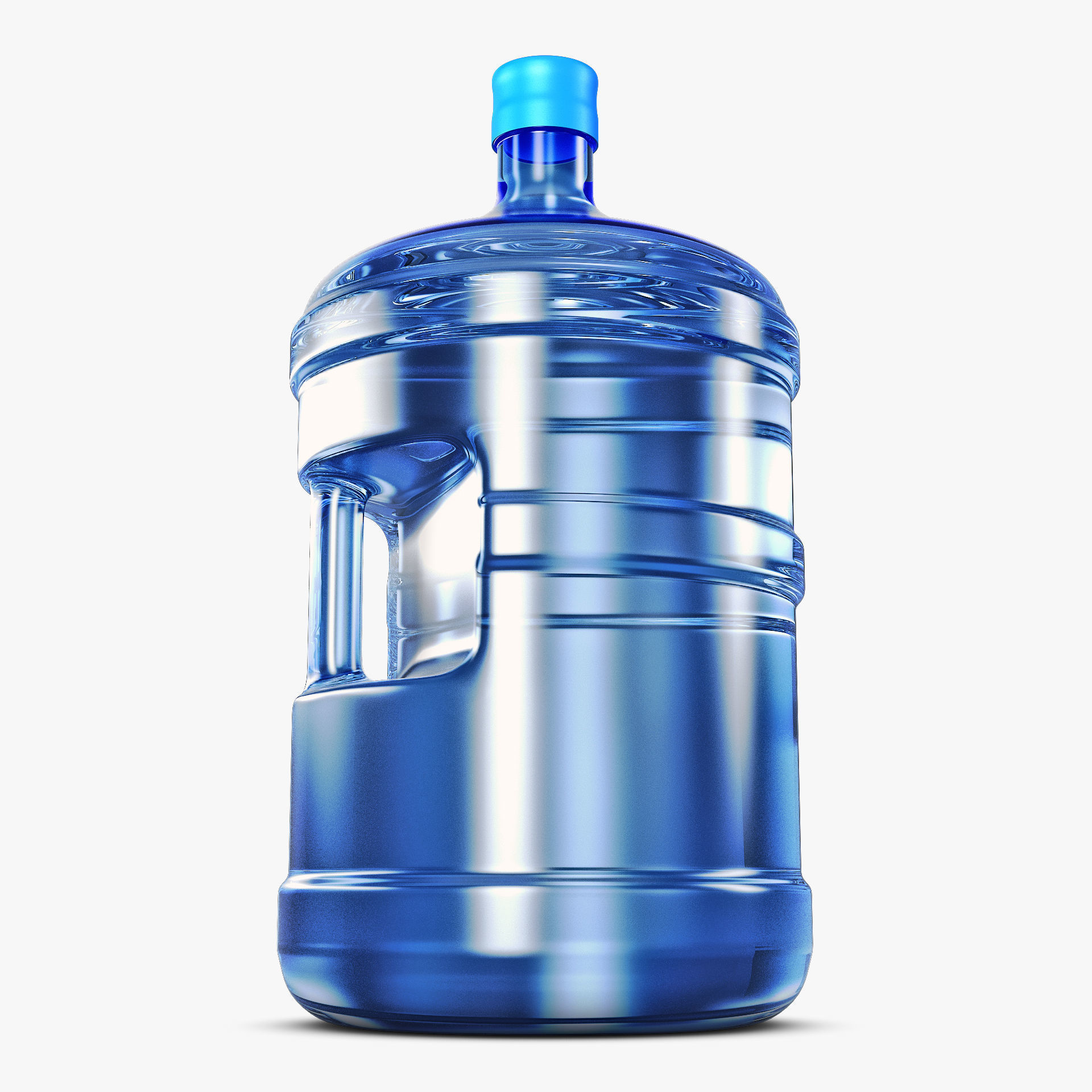 Water Bottle Container v 1 3D model_2