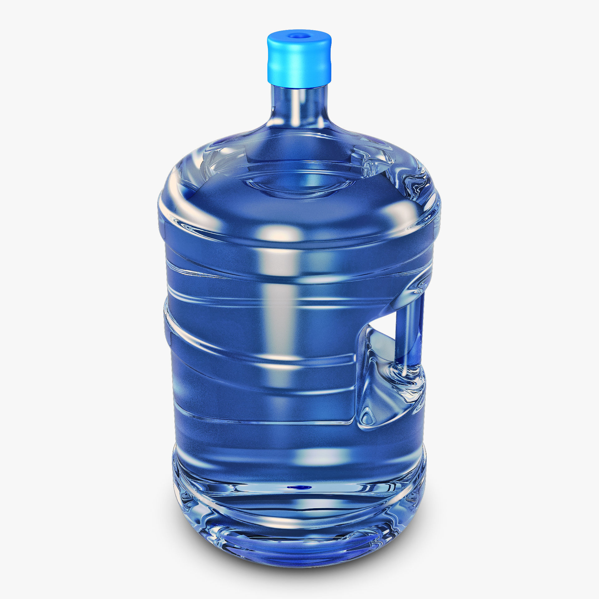 Water Bottle Container v 1 3D model_4