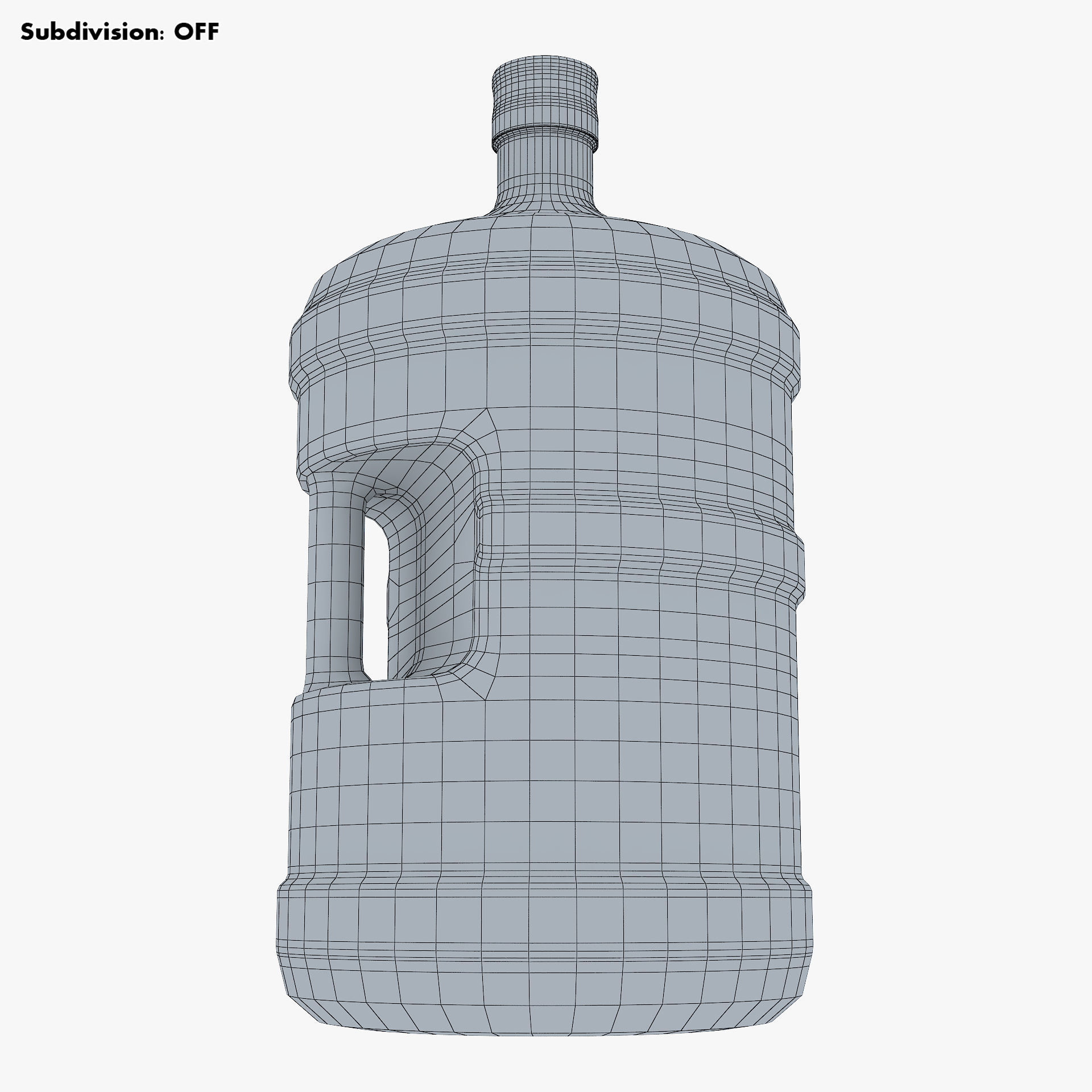 Water Bottle Container v 1 3D model_11