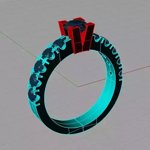Solitaire Round diamond  Anello solitario Sl16 3D print model