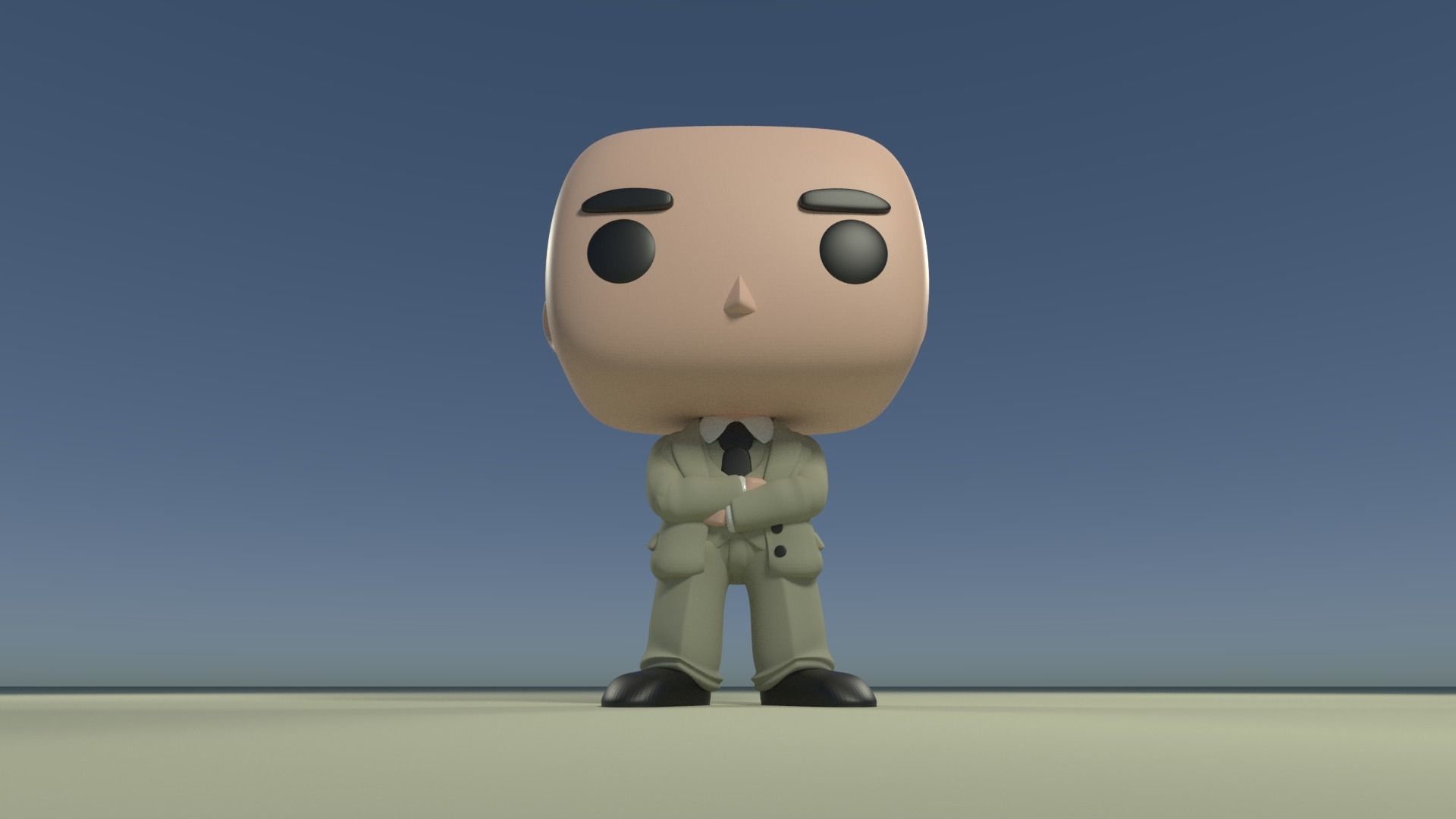 Custom Pop Suit Business Man Figure 3D print model 3D print model_5