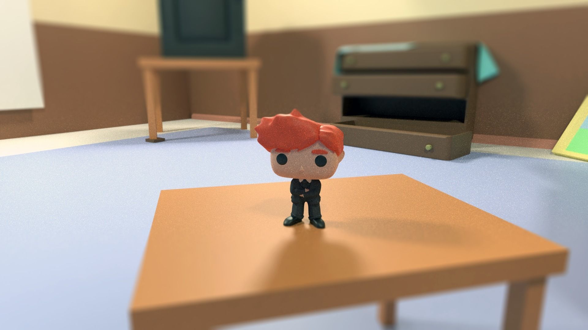 Custom Pop Suit Business Man Figure 3D print model 3D print model_2