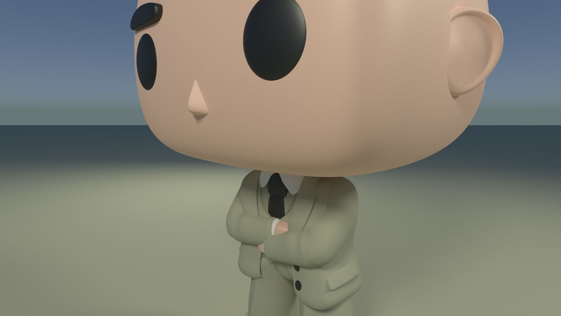 Custom Pop Suit Business Man Figure 3D print model 3D print model_6
