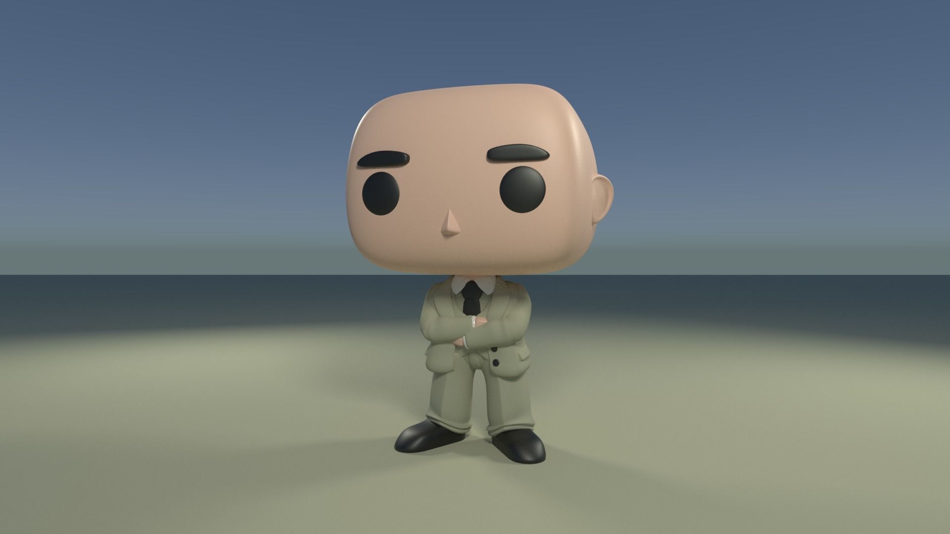 Custom Pop Suit Business Man Figure 3D print model 3D print model_1