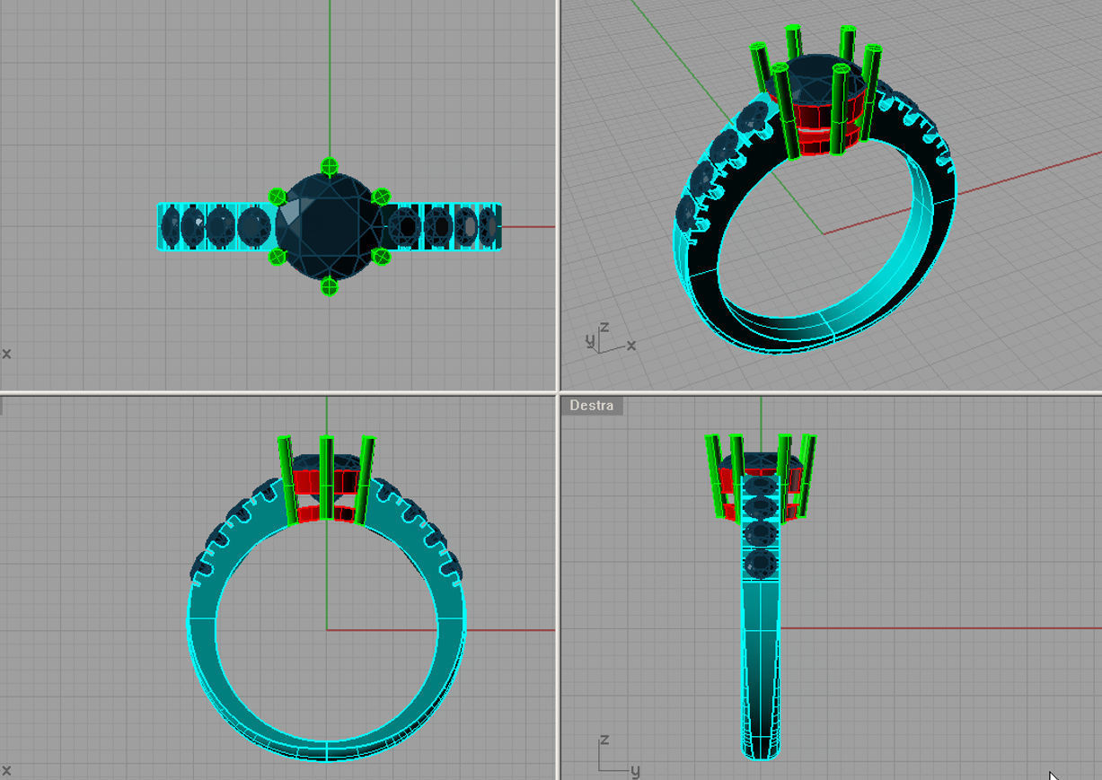 Solitaire Round diamond Anello solitario Sl24 3D print model_1