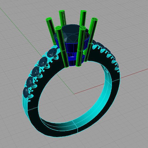 Solitaire Diamond Ring Anello Solitario Sl25 3D print model