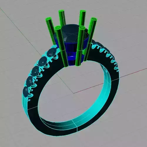 Solitaire Diamond Ring Anello Solitario Sl25 3D print model