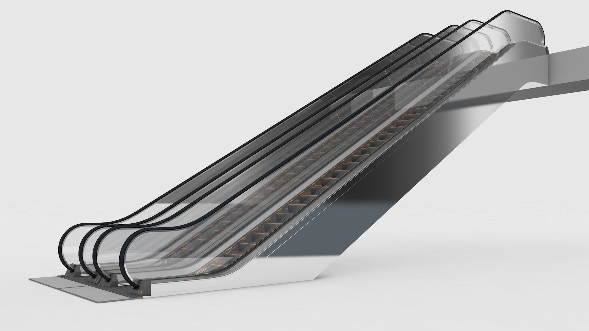 Escalator and Moving Walkway Rigged 3D model_17