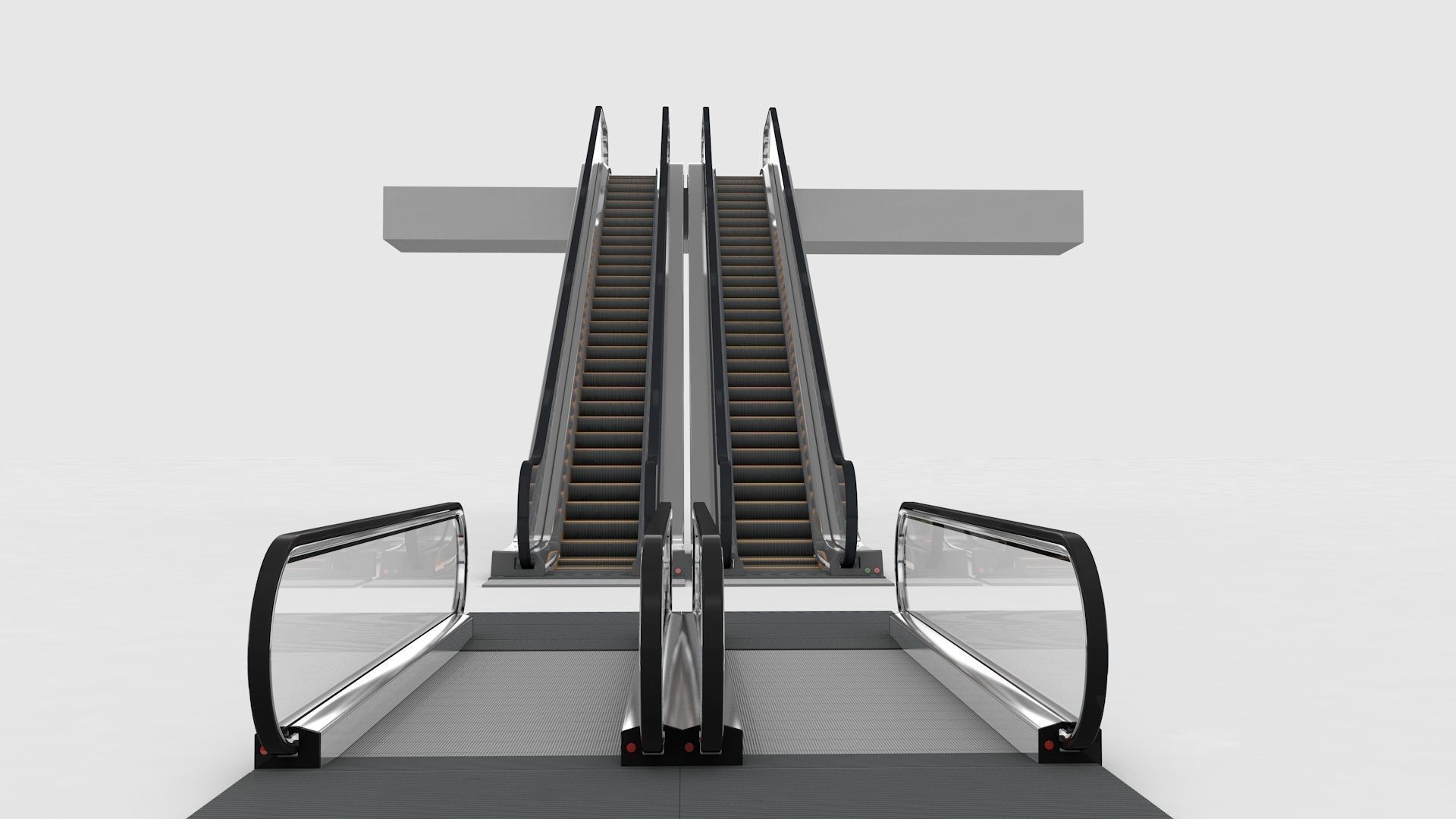 Escalator and Moving Walkway Rigged 3D model_1