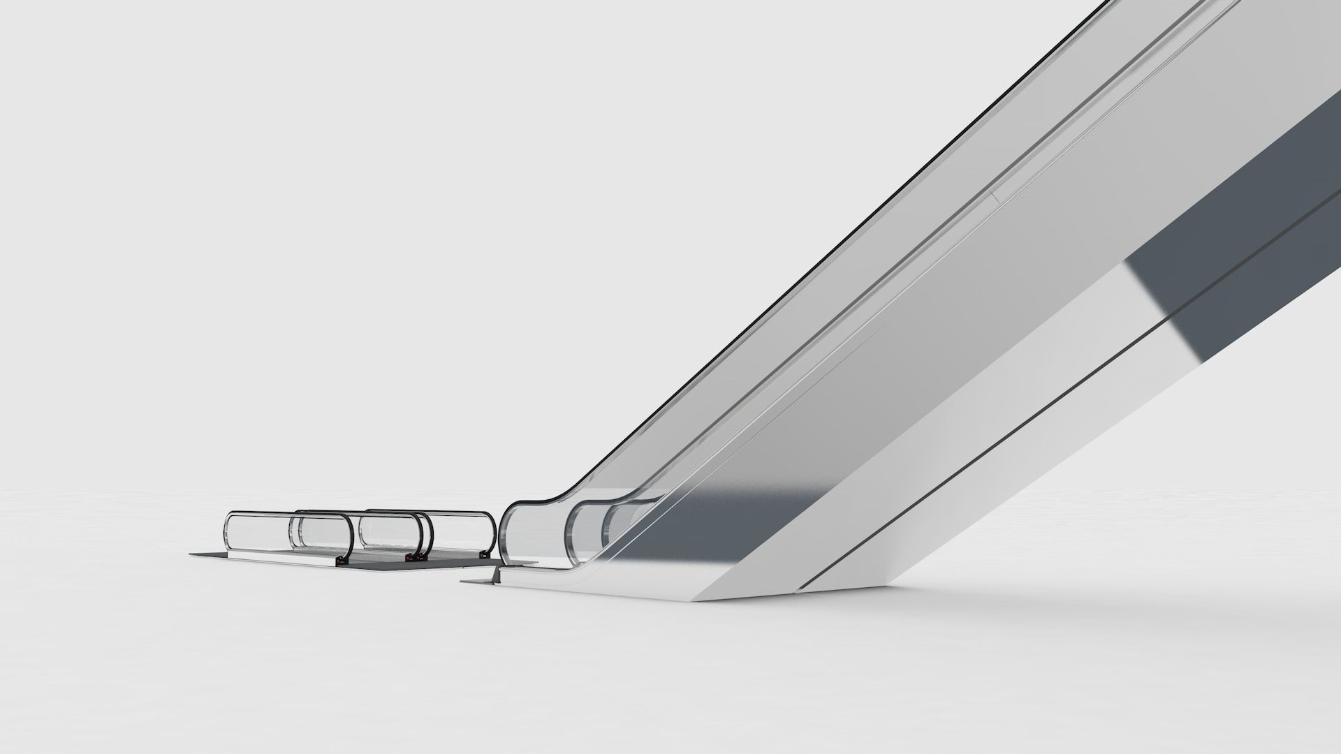 Escalator and Moving Walkway Rigged 3D model_18