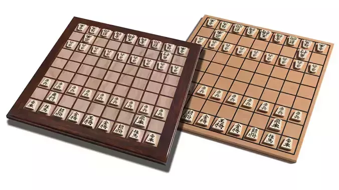 Shogi board dual package 3D Model Collection