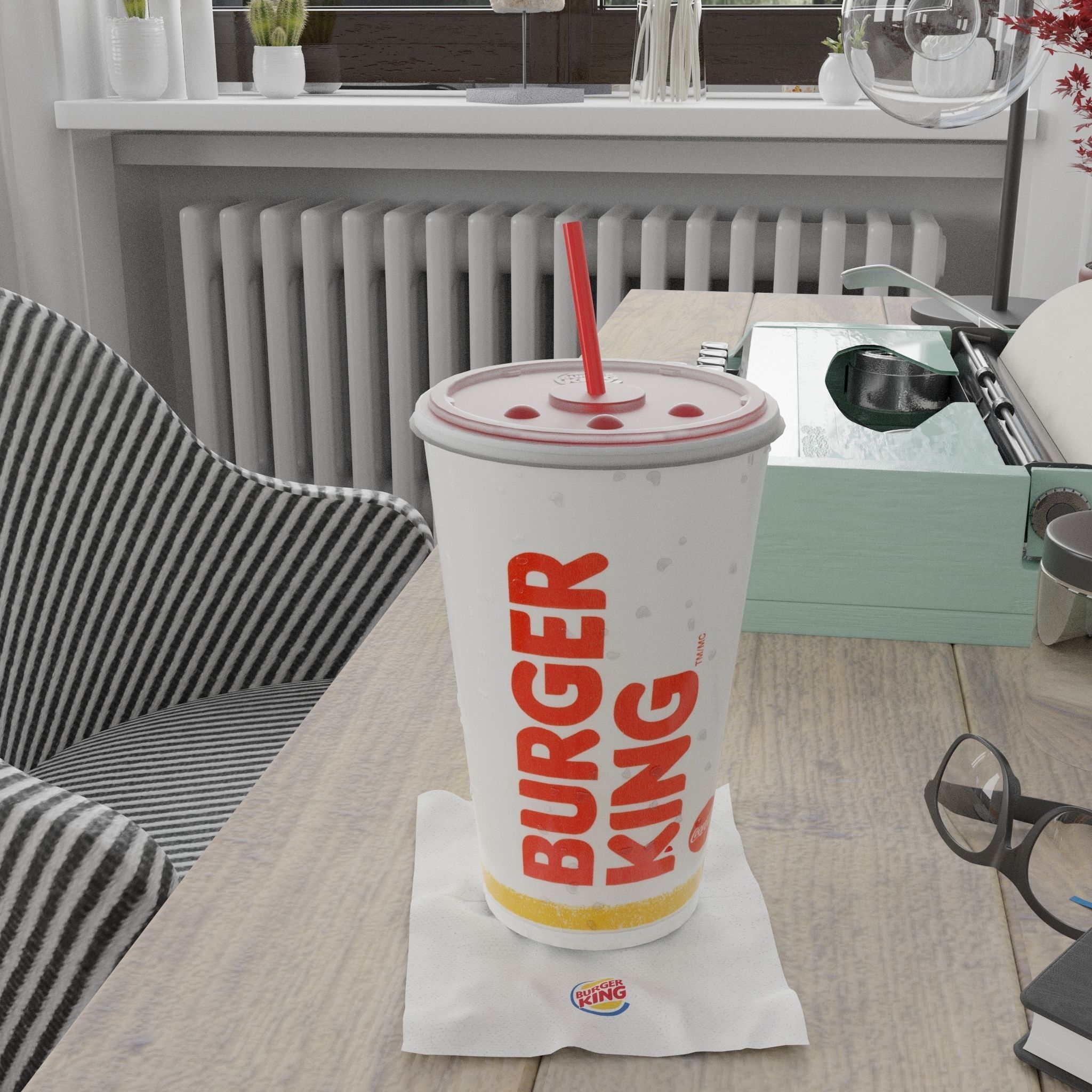 Burger King Photorealistic PBR Cup