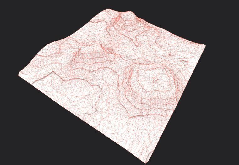 PBR Desert Landscape  Low-poly 3D model and printable stl Low-poly 3D model_11