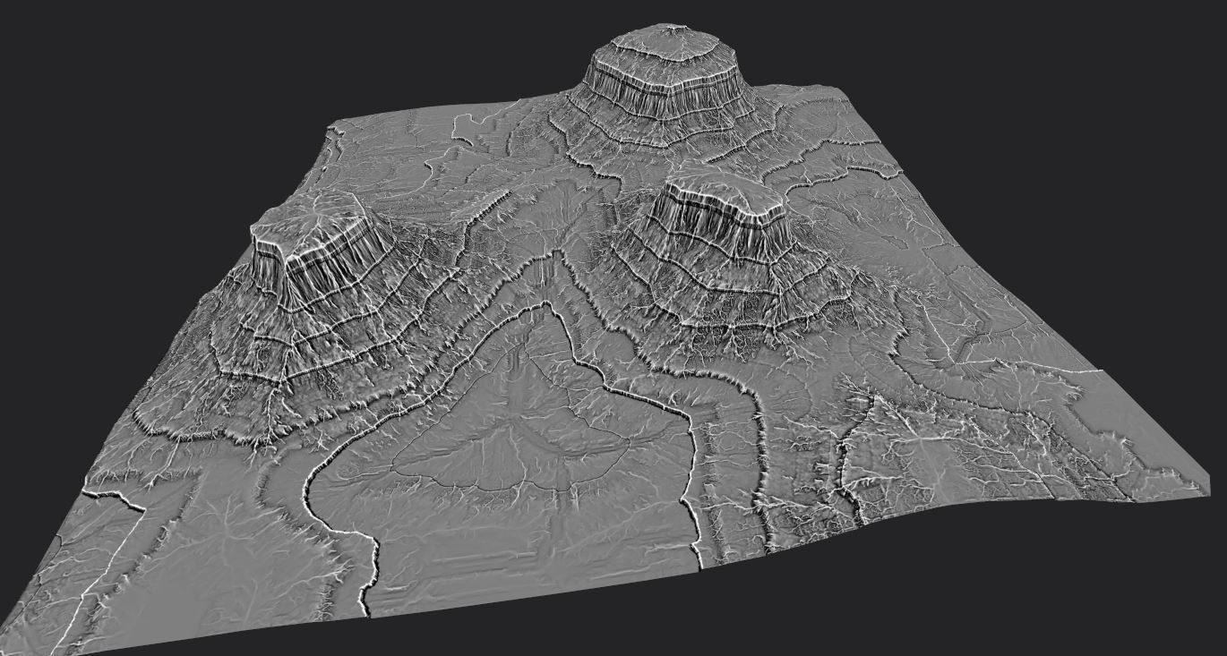 PBR Desert Landscape  Low-poly 3D model and printable stl Low-poly 3D model_15