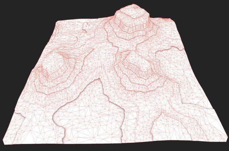 PBR Desert Landscape  Low-poly 3D model and printable stl Low-poly 3D model_10