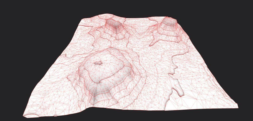 PBR Desert Landscape  Low-poly 3D model and printable stl Low-poly 3D model_13