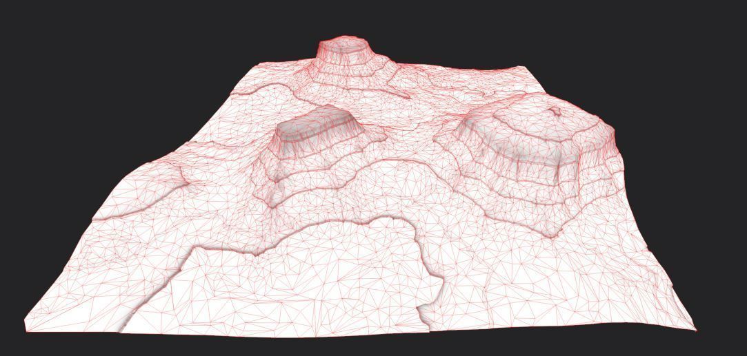 PBR Desert Landscape  Low-poly 3D model and printable stl Low-poly 3D model_12