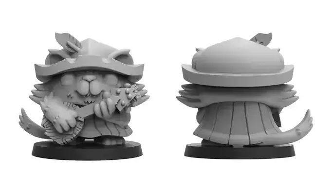 Heresylab - Chibi Bard Cat 3D print model