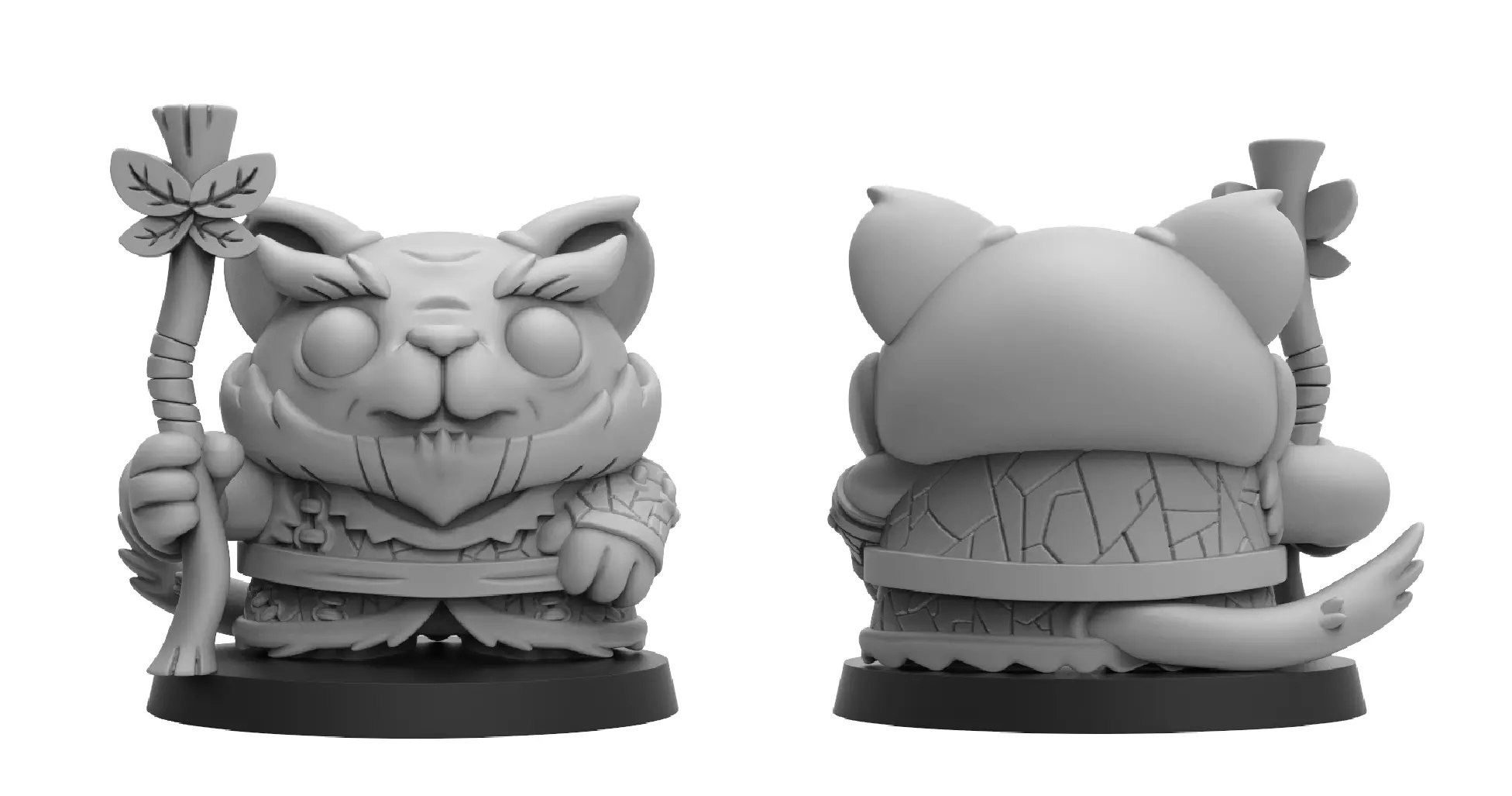 Heresylab - Chibi Druid Cat 3D print model_0