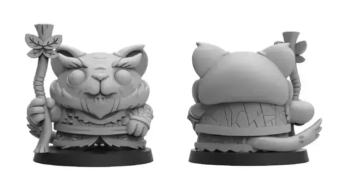 Heresylab - Chibi Druid Cat 3D print model