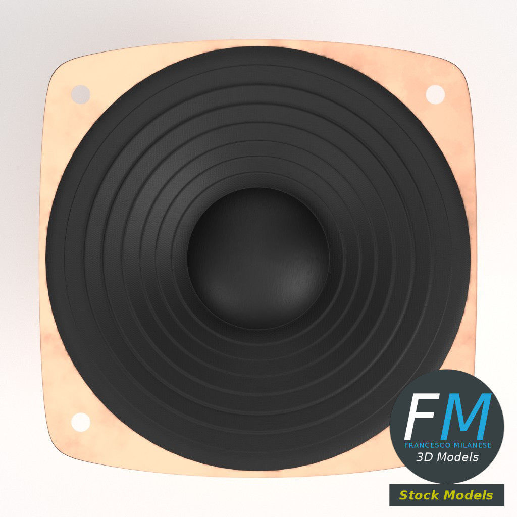 Woofer speaker 3D model_6