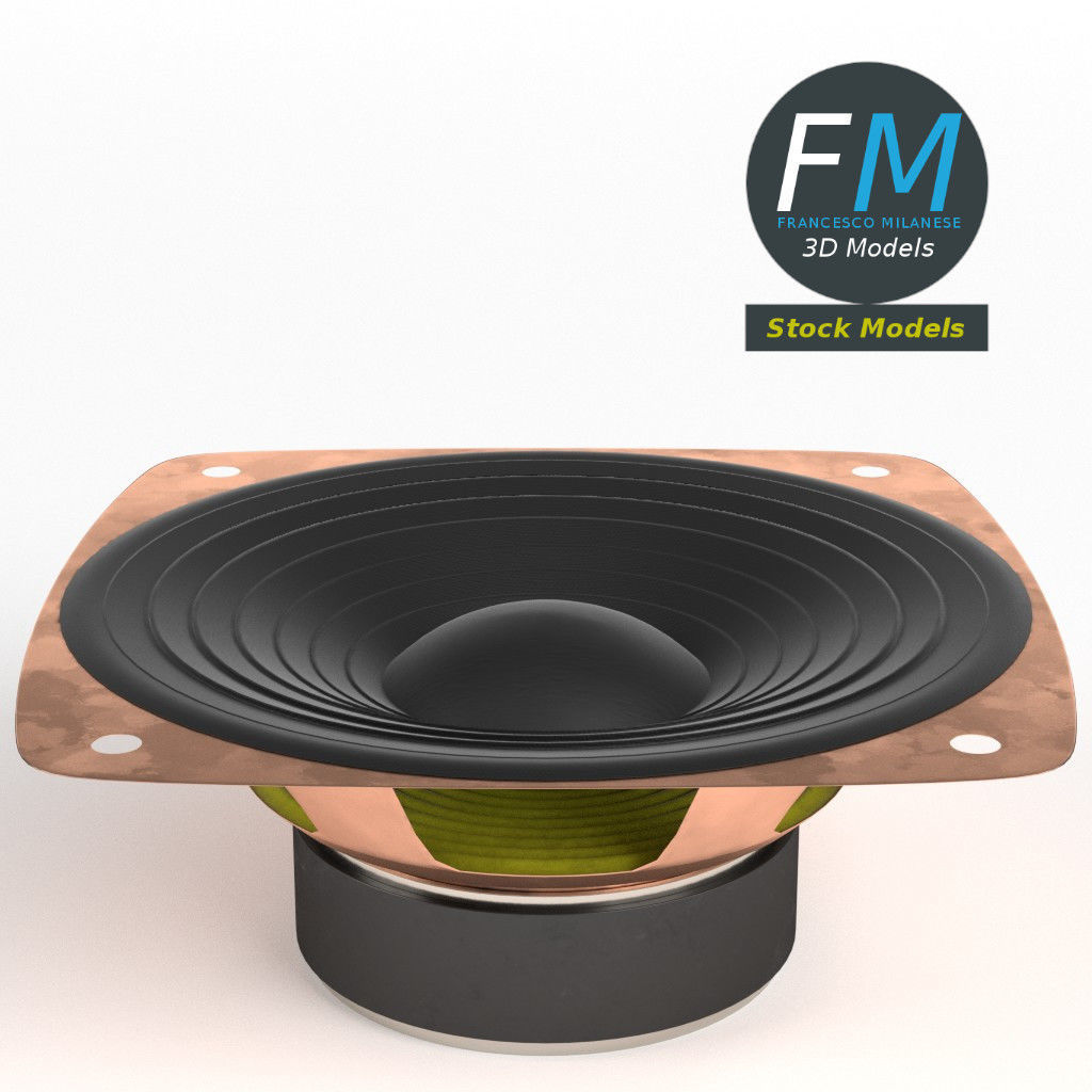 Woofer speaker 3D model_5