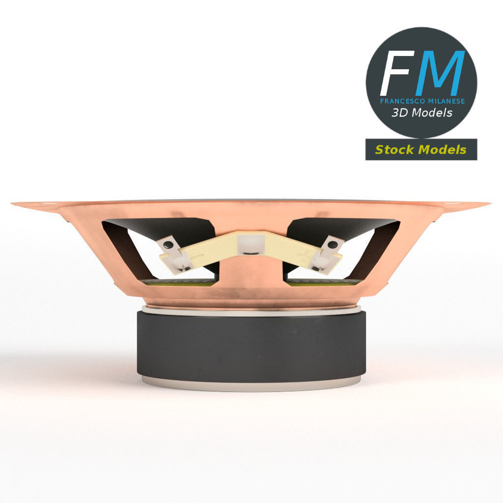 Woofer speaker 3D model_4