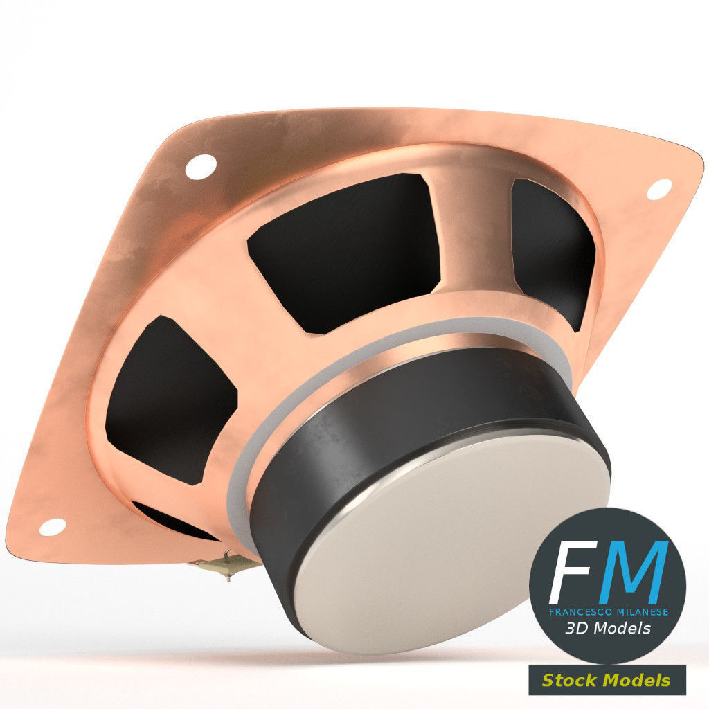 Woofer speaker 3D model_3