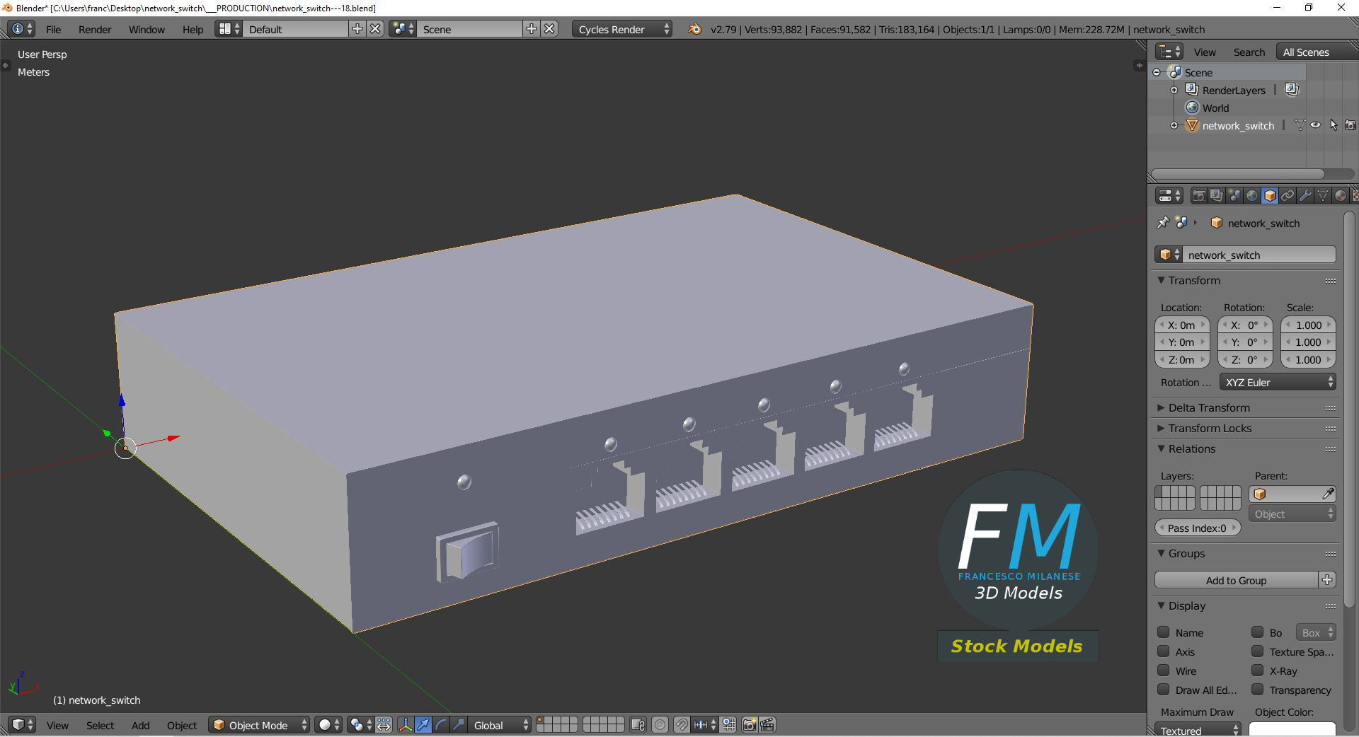 Network switch 3D model_9