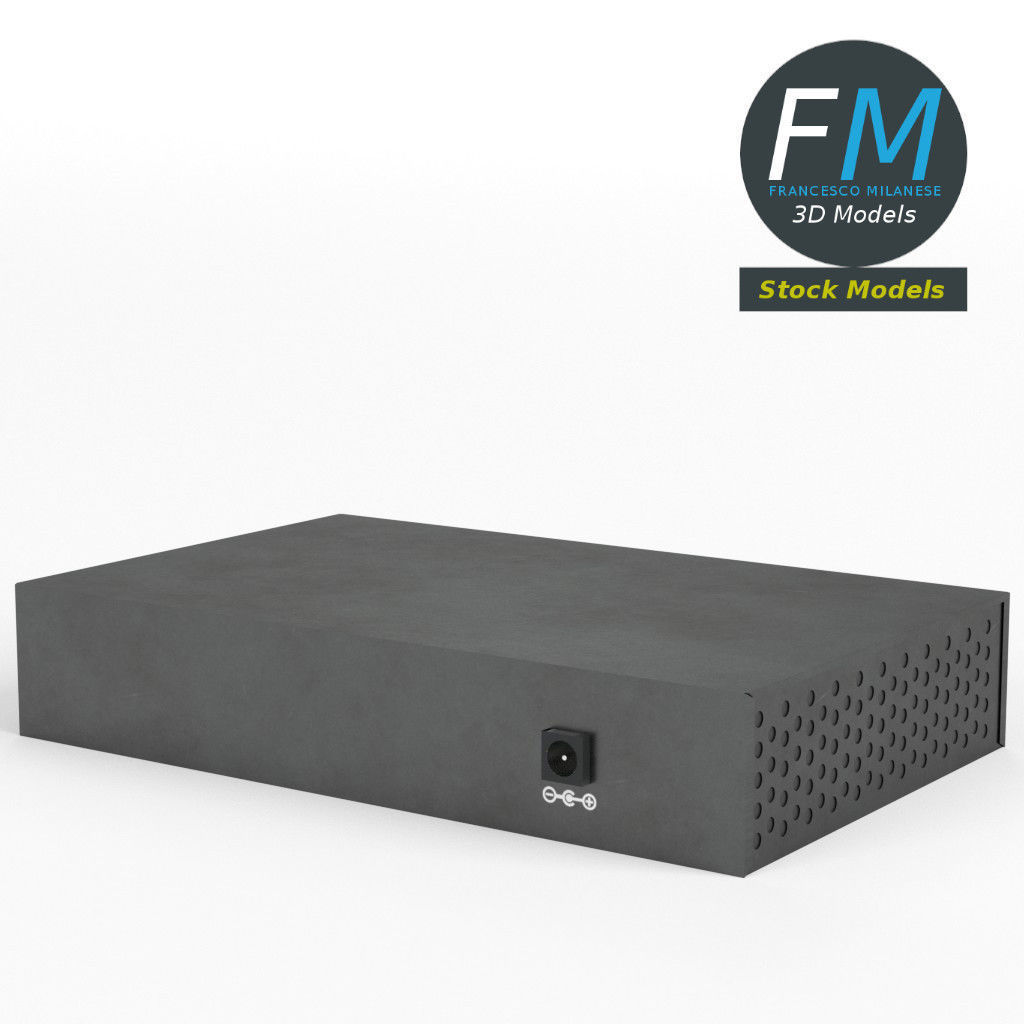 Network switch 3D model_3