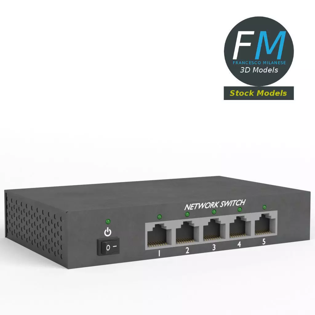 Network switch 3D model_0
