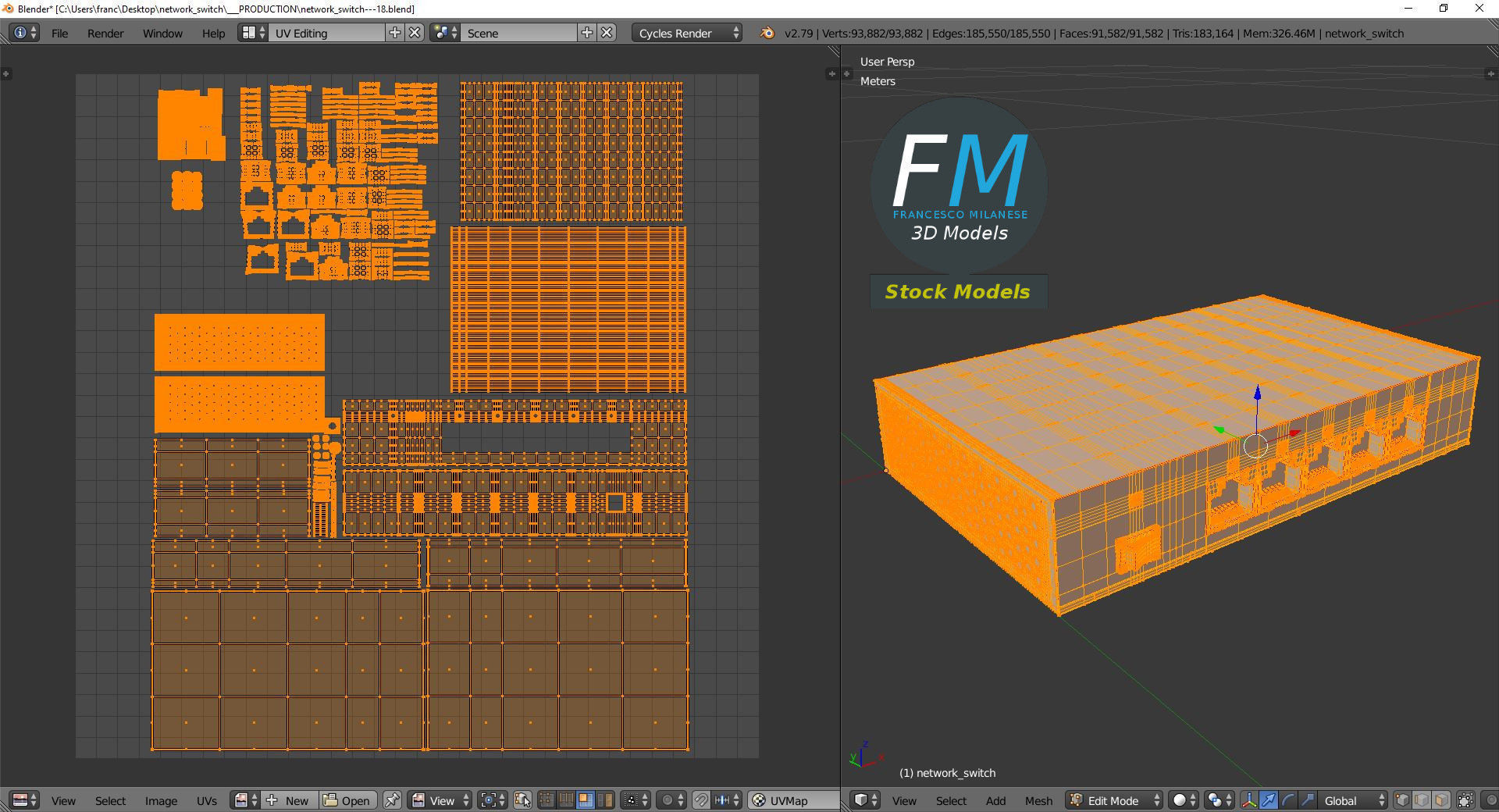 Network switch 3D model_10
