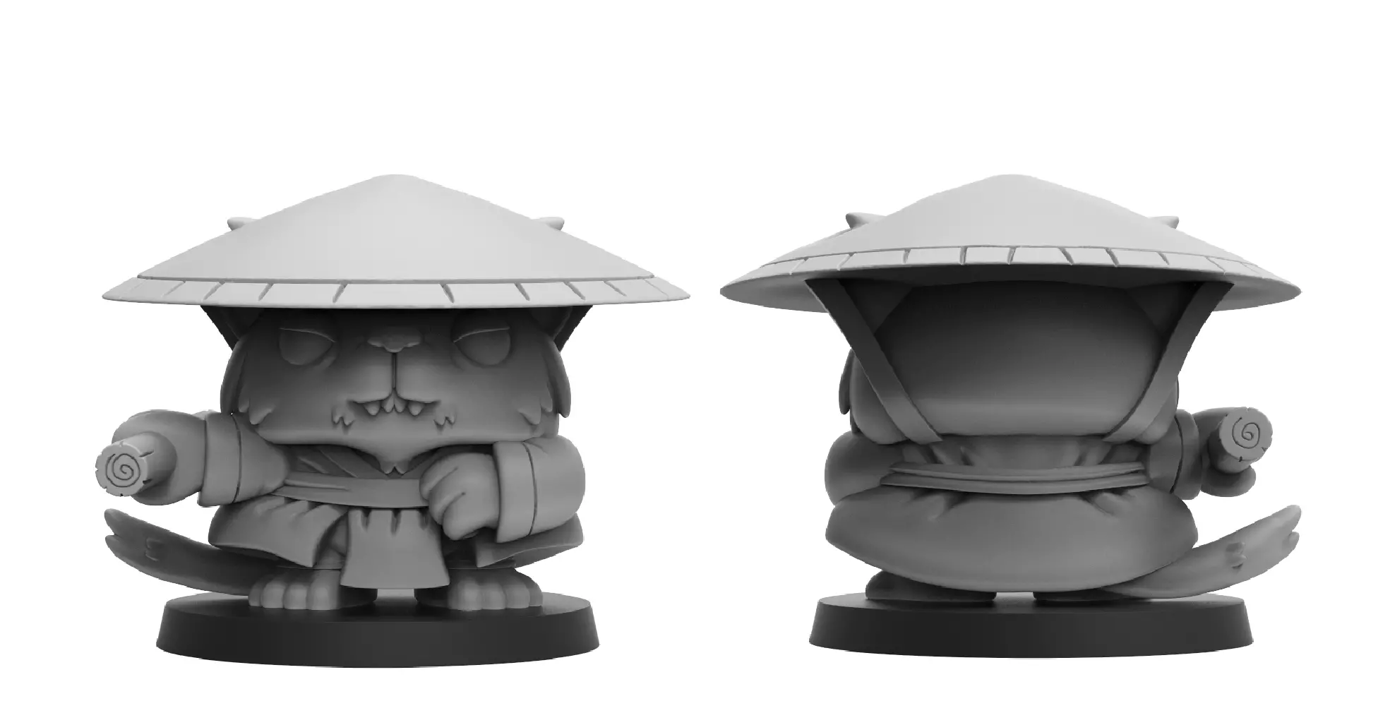 Heresylab - Chibi Monk Cat 3D print model_0