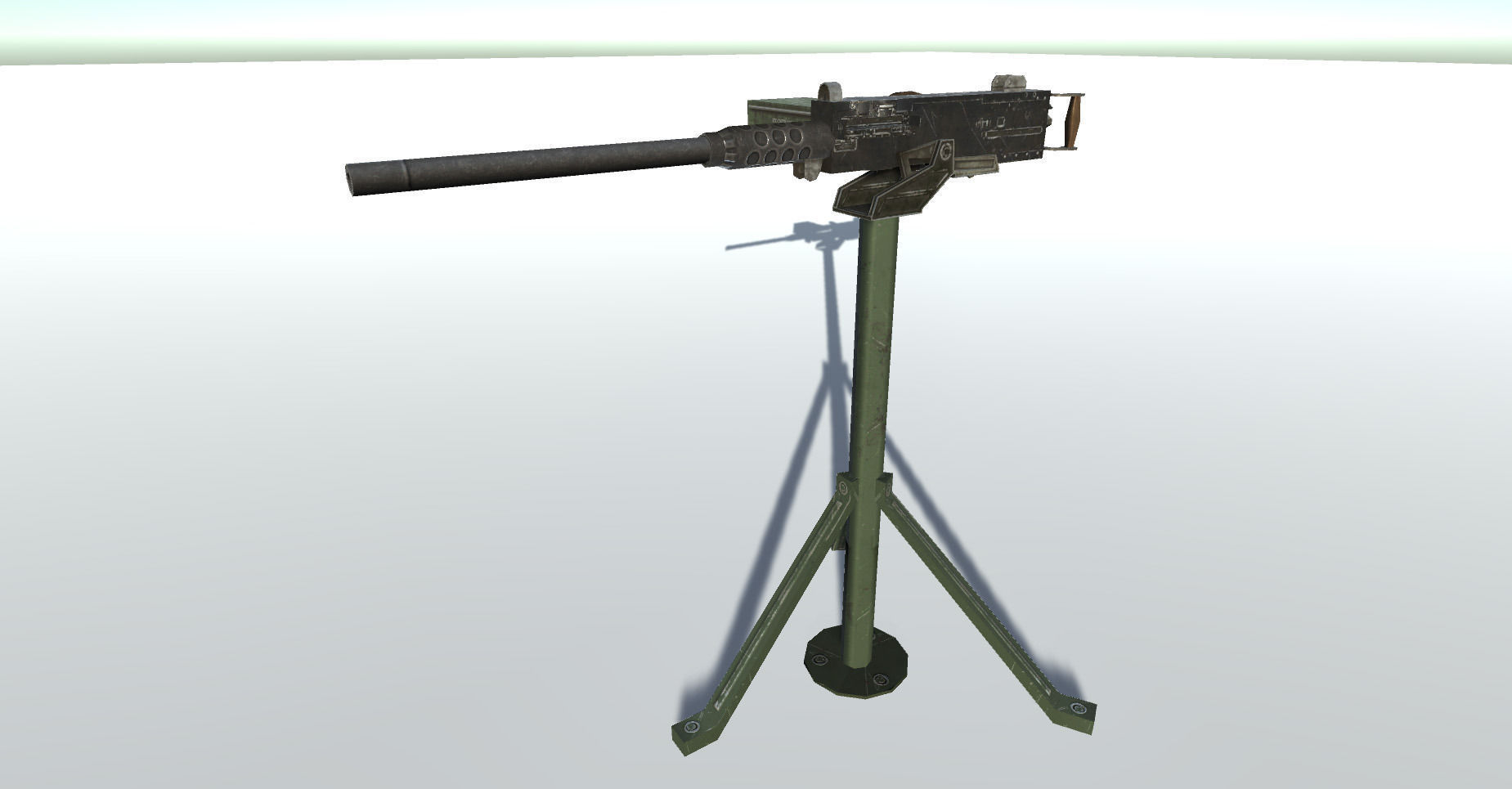 Browning M2 50 Low-poly 3D model_2