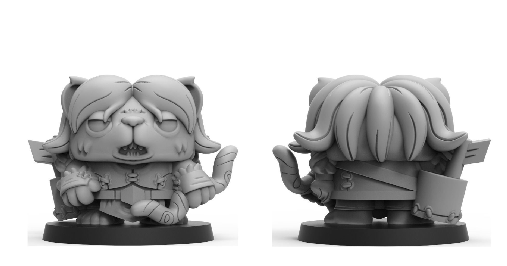 Heresylab - Chibi DD Cat Collection 12 models 3D print model_8