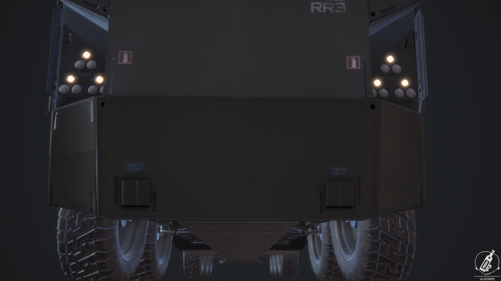 Russian SCIFI APC Low-poly 3D model_3