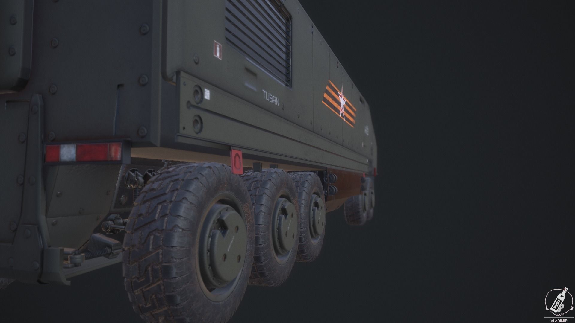 Russian SCIFI APC Low-poly 3D model_2