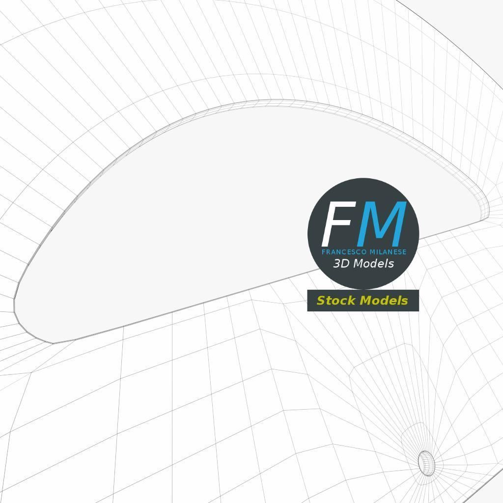 Protractor degree compass 3D model_8