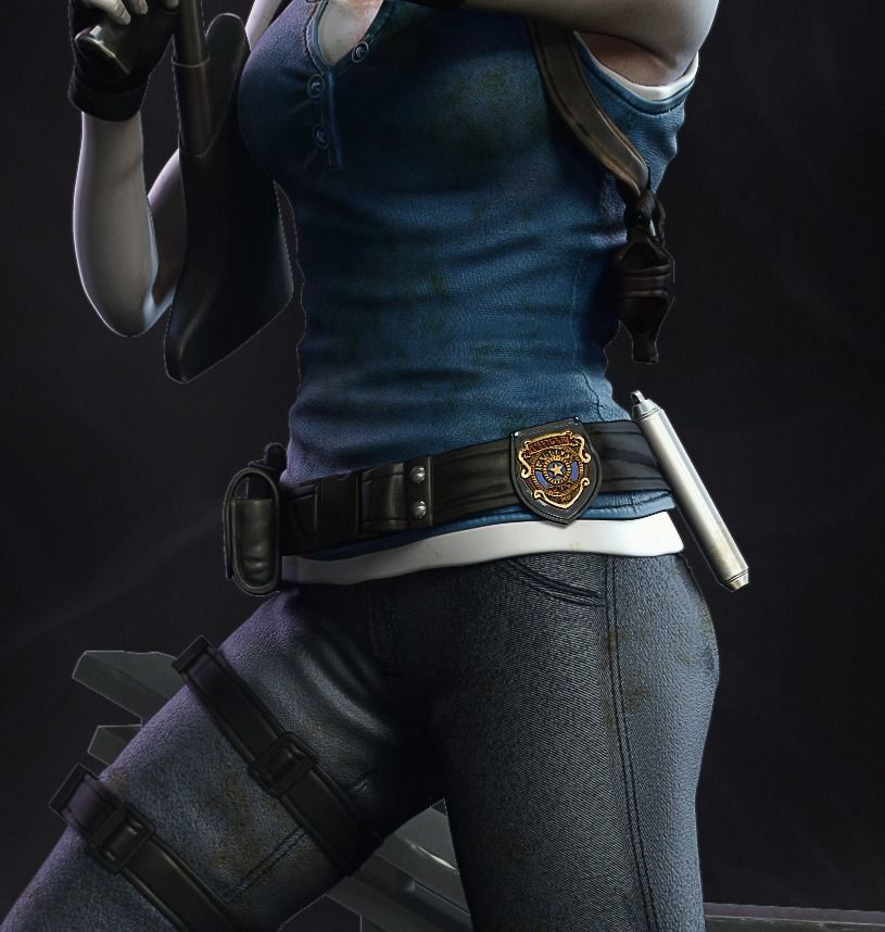 Jill Valentine Statue - Resident Evil 3 3D print model_2