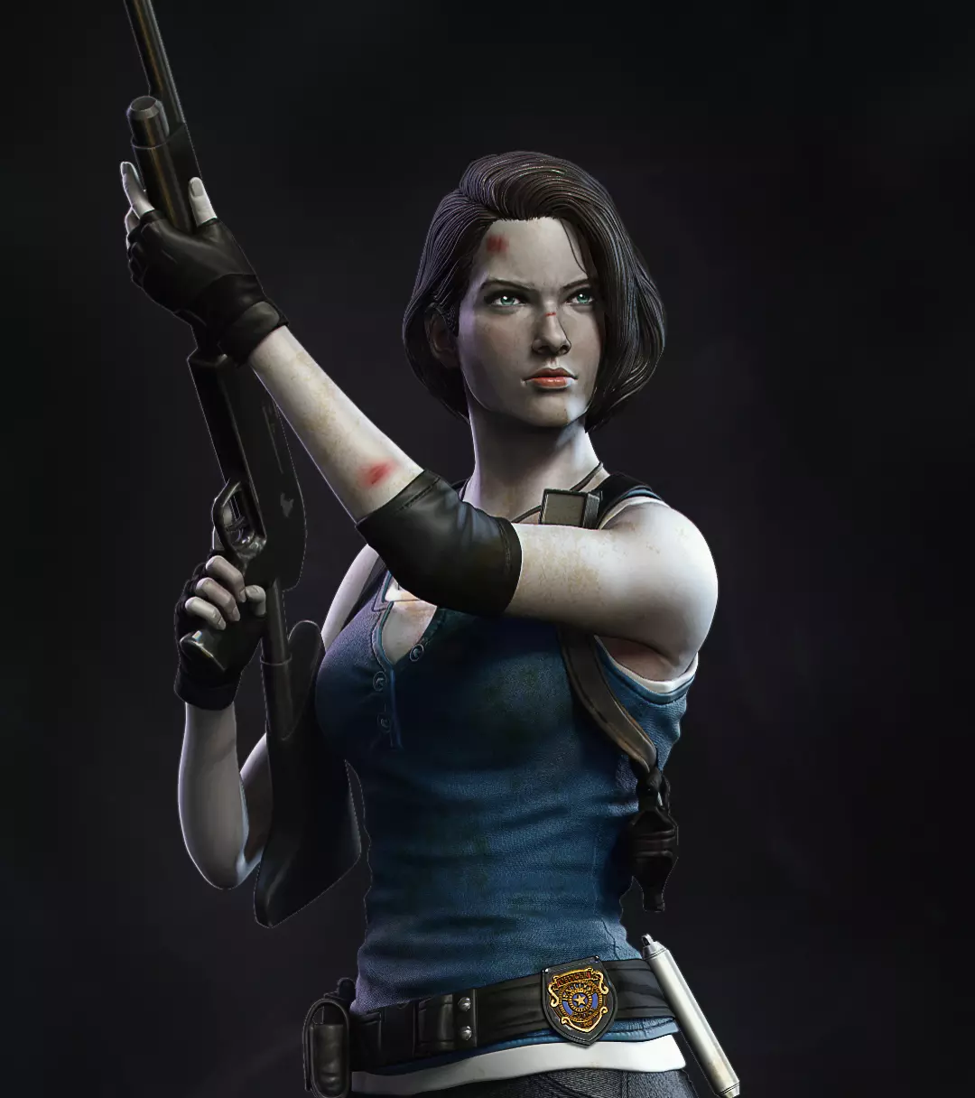 Jill Valentine Statue - Resident Evil 3 3D print model_0