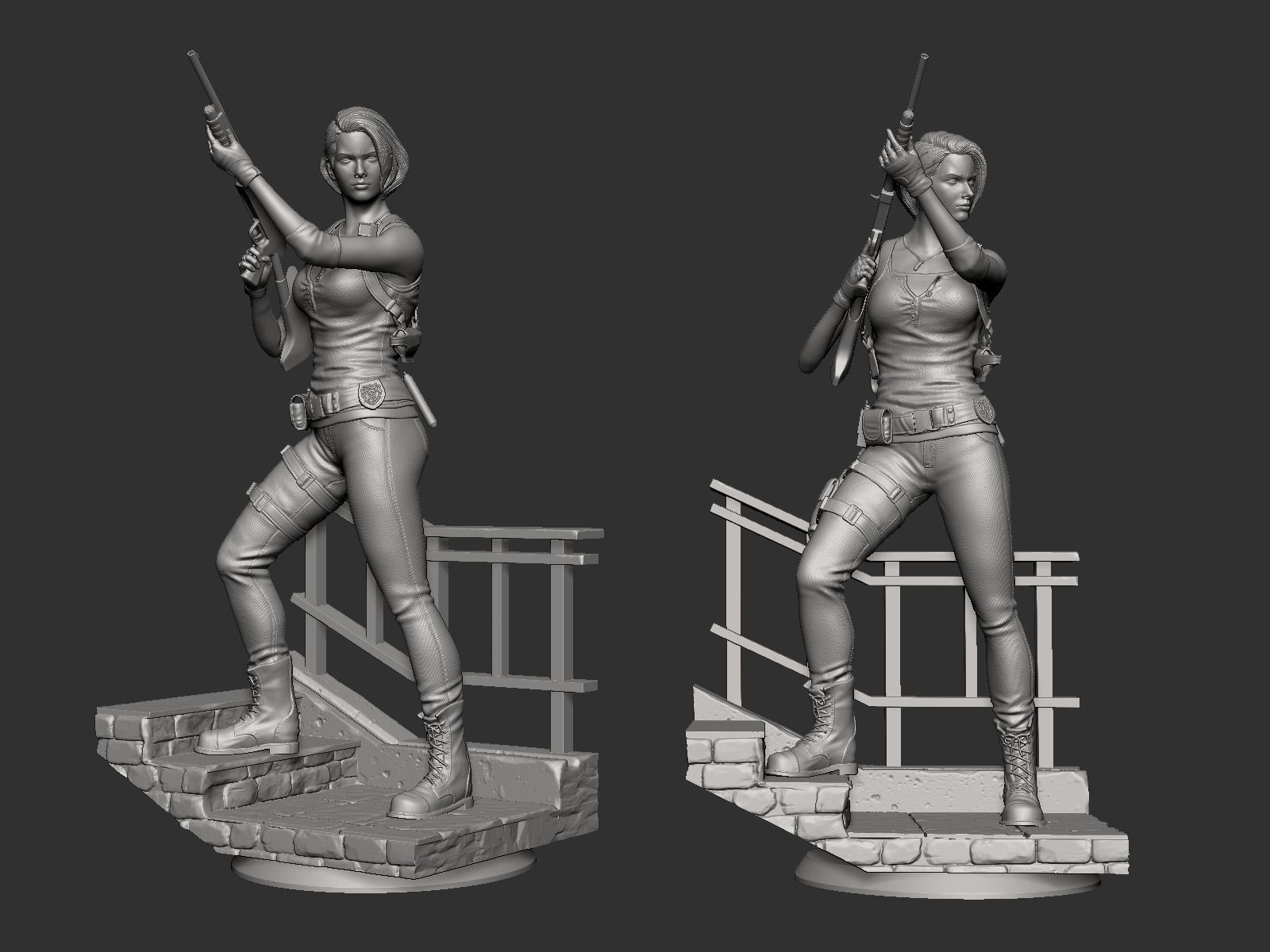 Jill Valentine Statue - Resident Evil 3 3D print model_18